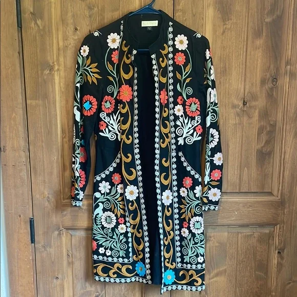 Ruby Yaya Floral Embroidered Black jacket - Picture 1 of 6